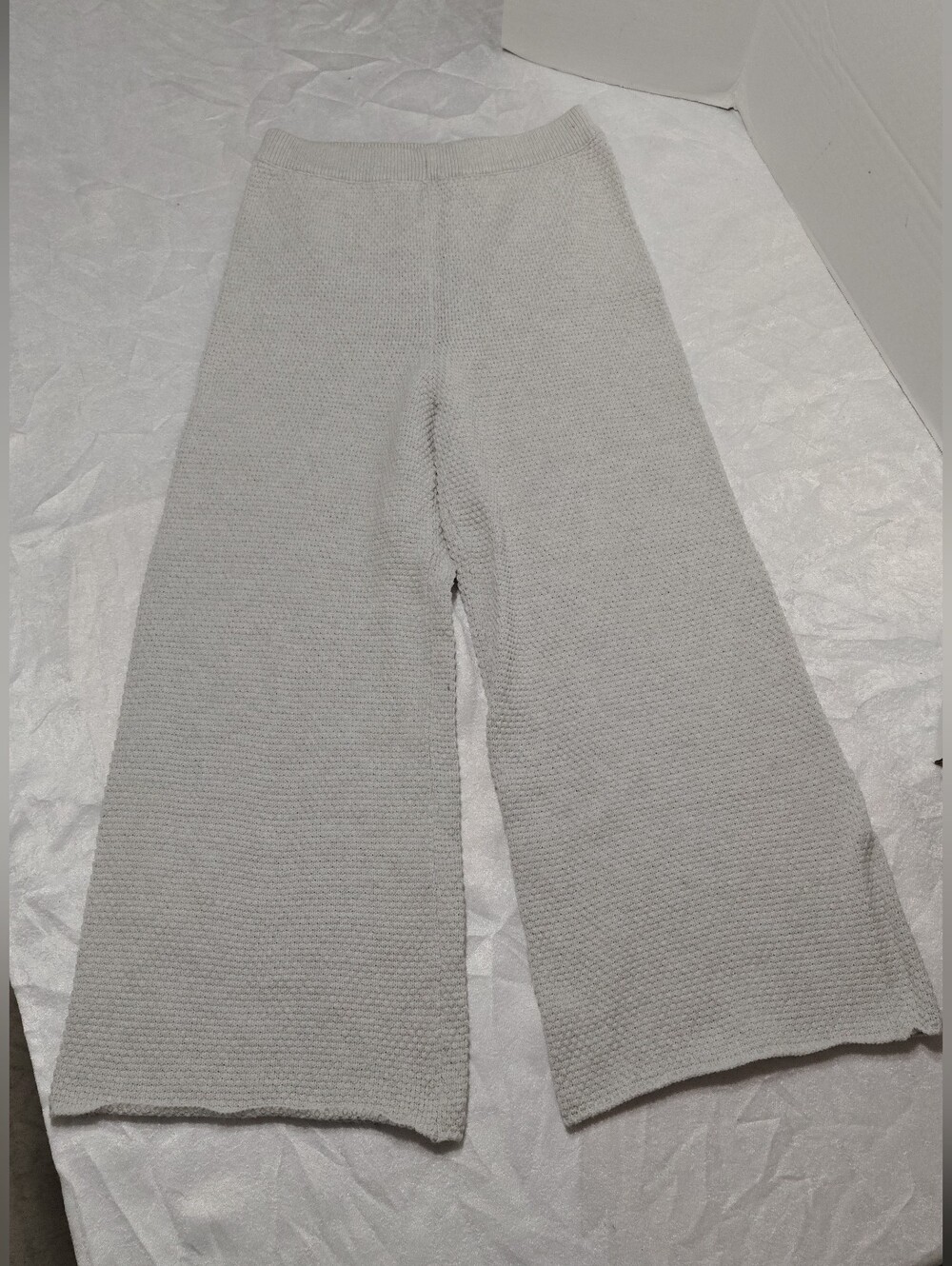 Free People Hailee Waffle Knit Pants Cropped Women - SMALL, Wide Leg